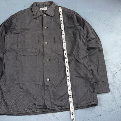 Vintage 40s Amberley Shirt Classic Rockabilly Artist Long Sleeve Modernist 14 S
