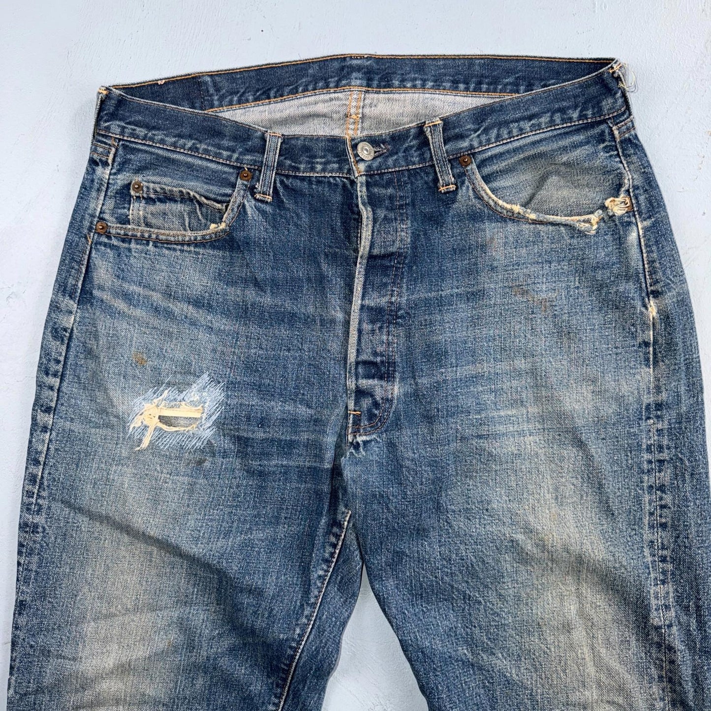 Levis 501 Big E Vintage 60s Redline Selvedge USA XX 1960s Jeans 66 Act 34x27