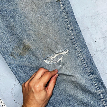 Levis 501 Vintage Y2K 90s XX Straight Leg Jeans Blue Light Wash 36x32 Act 33x30