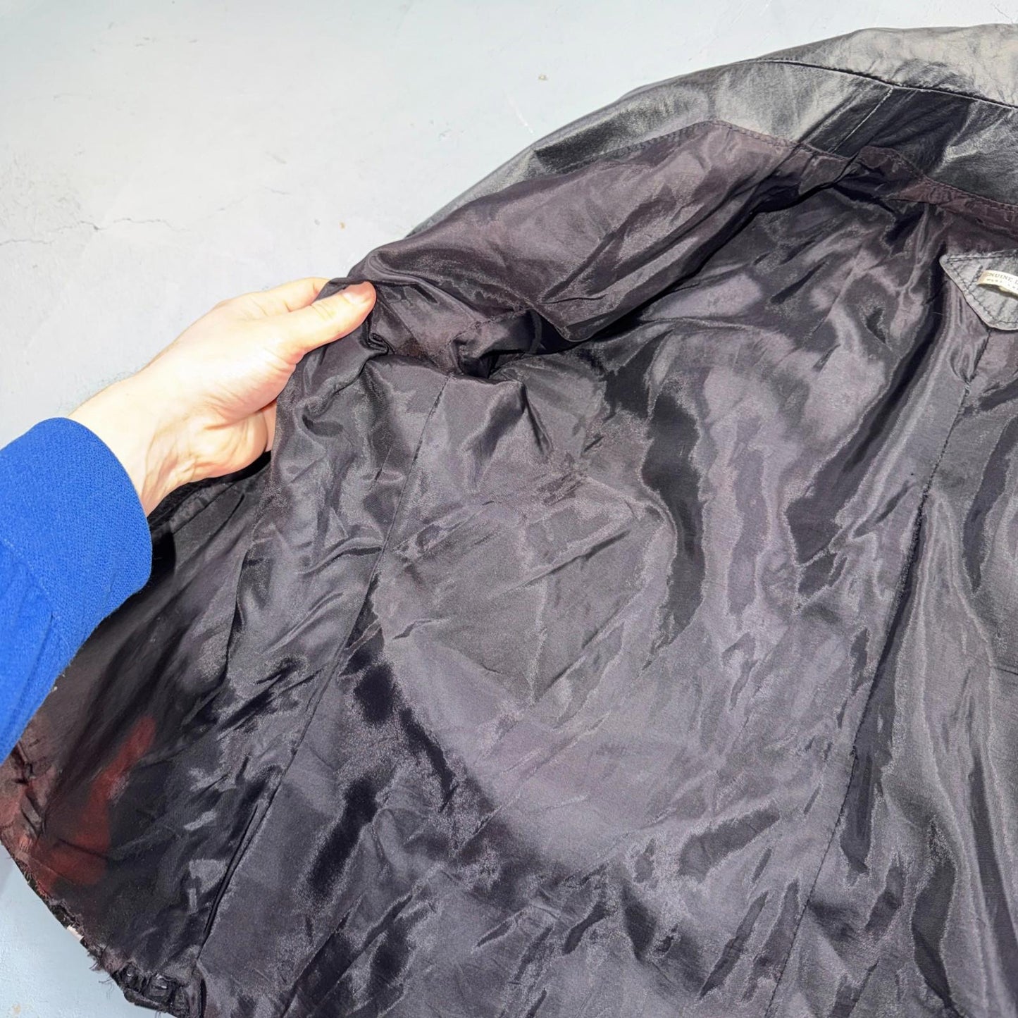 Genuine Leather Jacket Black Mens Size M 100% 1980s 80s Ideal Zipper BucO Racer