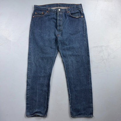 Levis 501 Vintage 80s USA XX Straight Leg Jeans Blue Dark Wash 40x34 Act 36x30