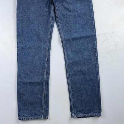 Levis 505 Vintage 90s Red Tab Straight Blue Jeans Med Was 34x34 Act 32x33
