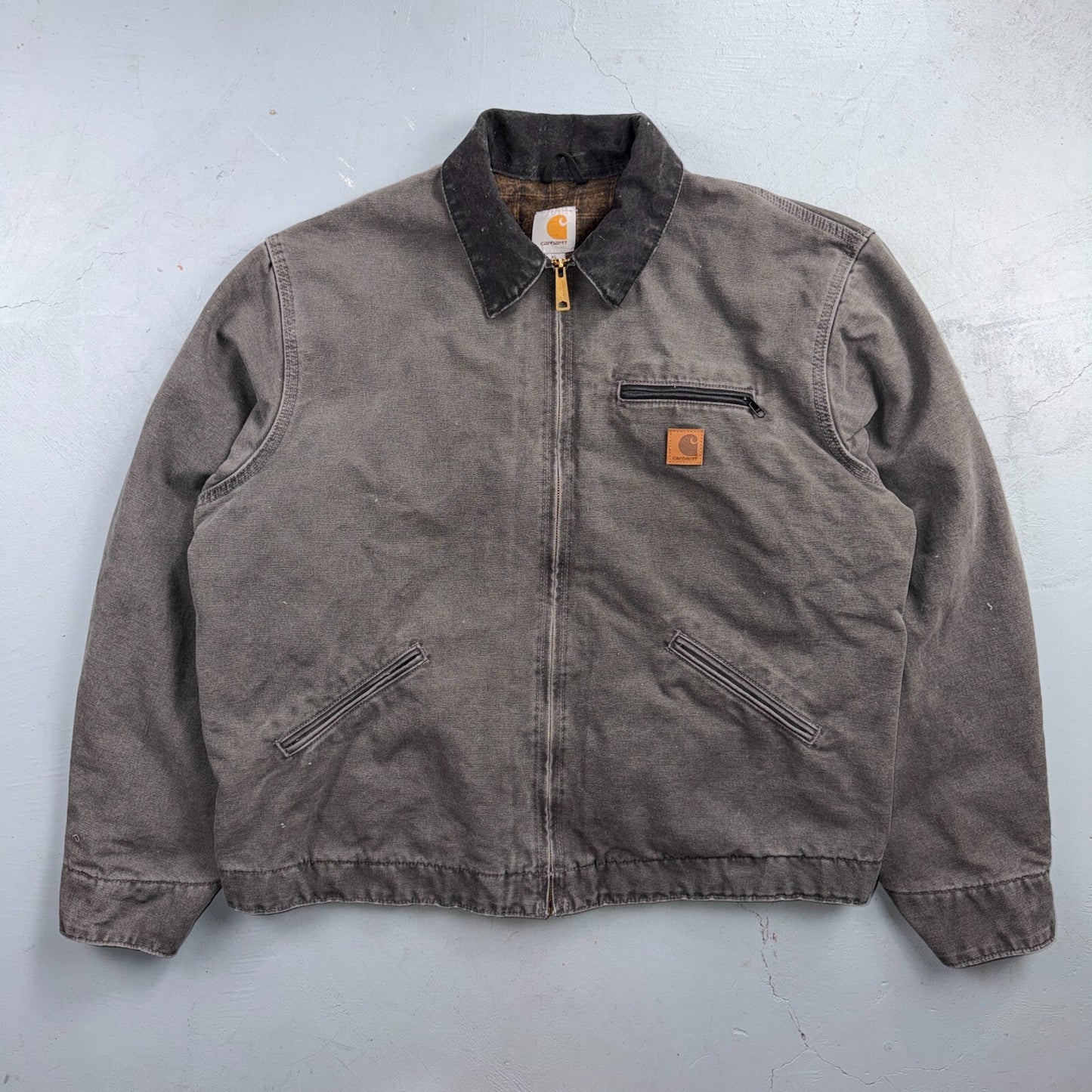 Carhartt Vintage J97 GVL Detroit Blanket Lined Jacket Size XL Tall Gray