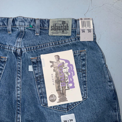 Levis NOS Vintage 90s Silvertab Baggy Loose Denim Jeans USA Blue Mens DS 36x30
