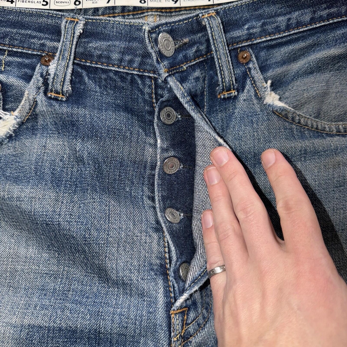 Levis 501 Big E Vintage 60s Redline Selvedge USA XX 1960s Jeans 66 Act 31x30