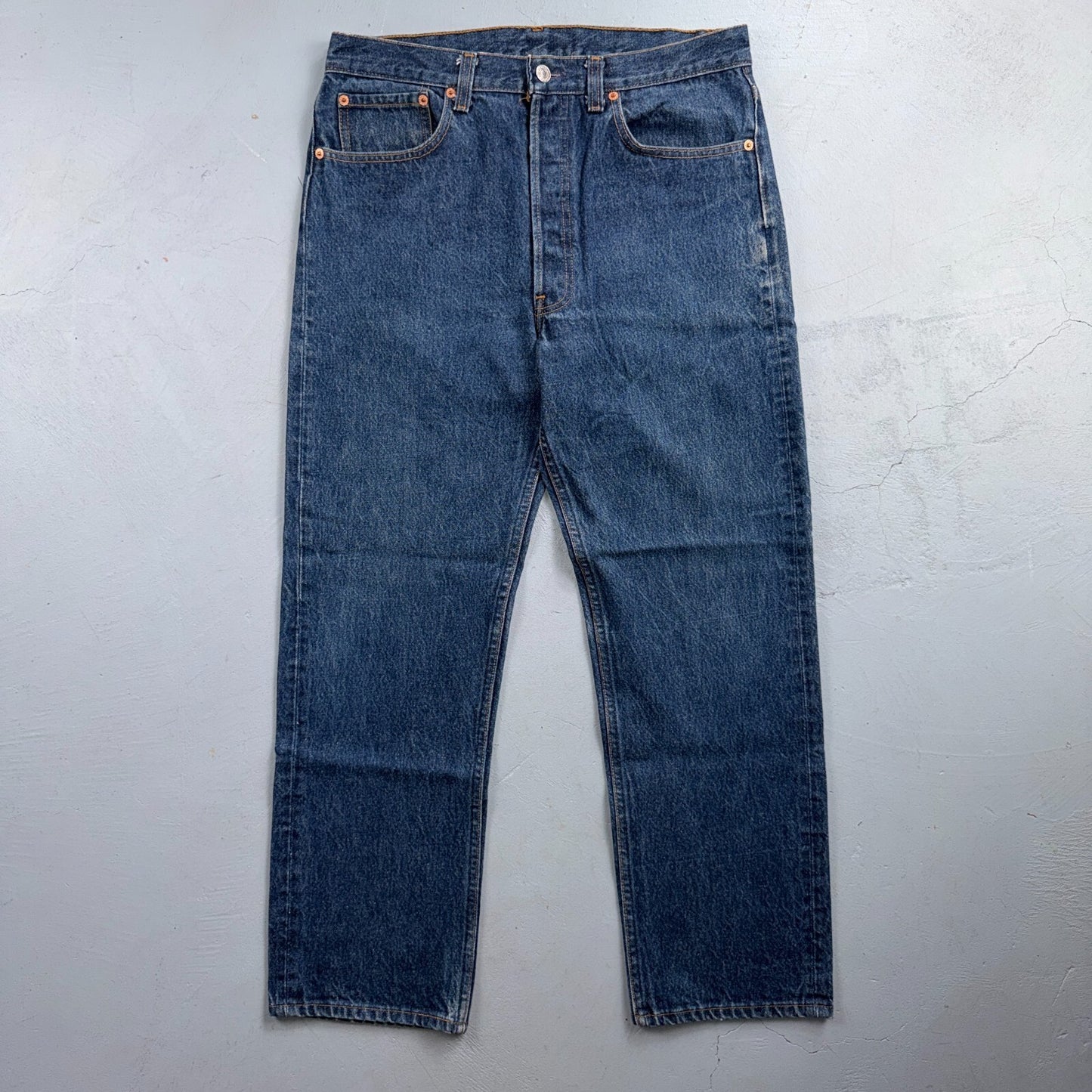 Levis 501 Vintage 80s USA XX Straight Leg Jeans Blue Dark Wash 34x30 Act 32x27