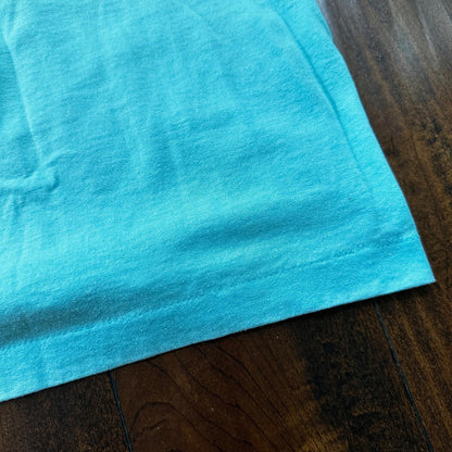 Silver Falls Oregon VTG T Shirt Single Stitch Blue Swimming Boat Cool Teal