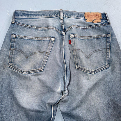 Levis 501 Vintage 80s Redline Selvedge USA XX Jeans Light Wash 36x34 Act 33x30