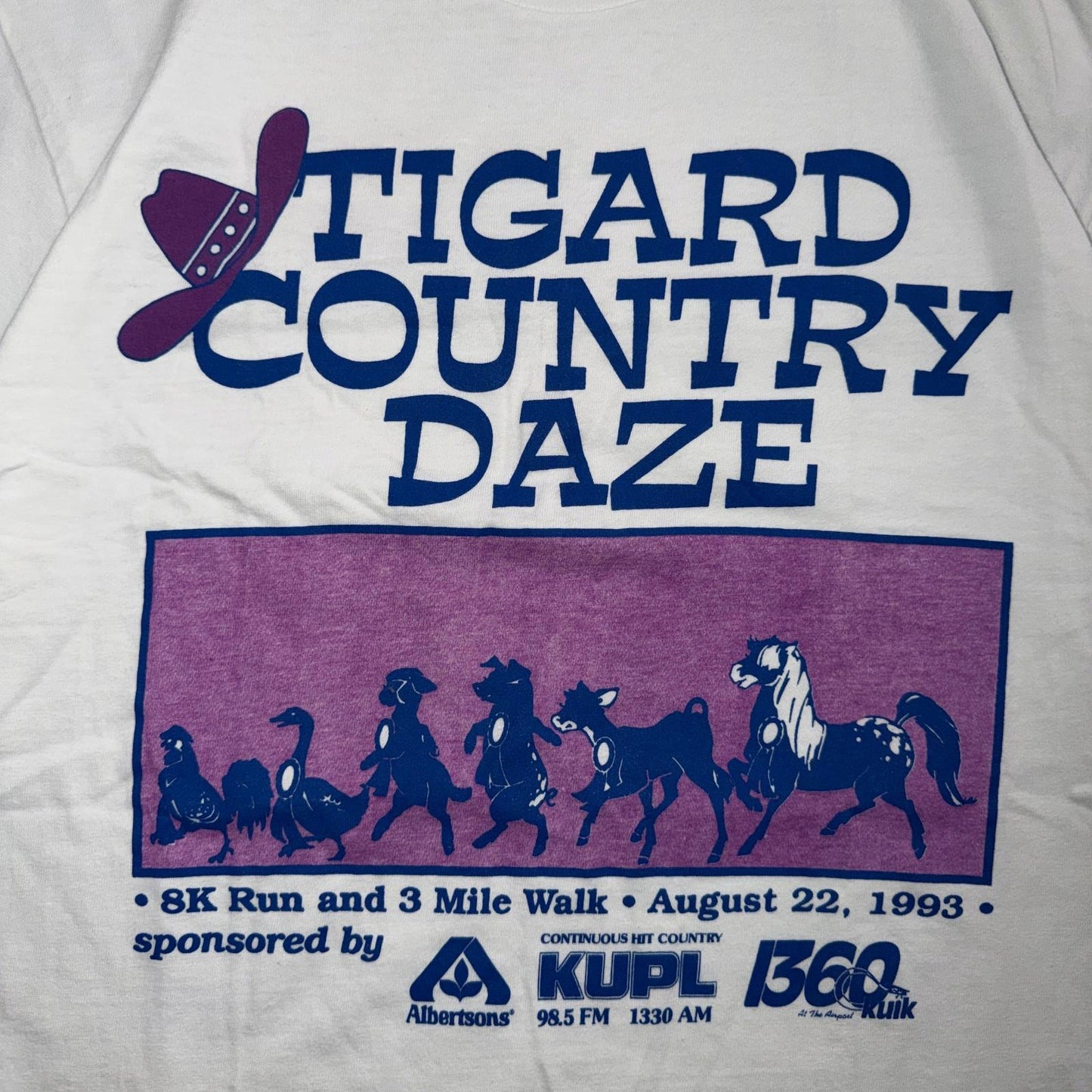Tigard Oregon Country Daze 1993 90s Horse Animals Donkey August Running Track