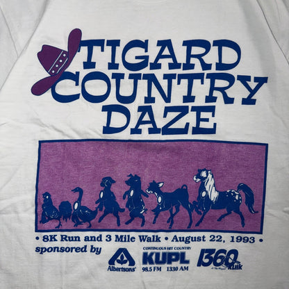 Tigard Oregon Country Daze 1993 90s Horse Animals Donkey August Running Track