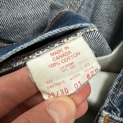Vintage 90s Levis 505 Jeans Mens 38x30 Orange Tab Denim Canada 40505 35x29