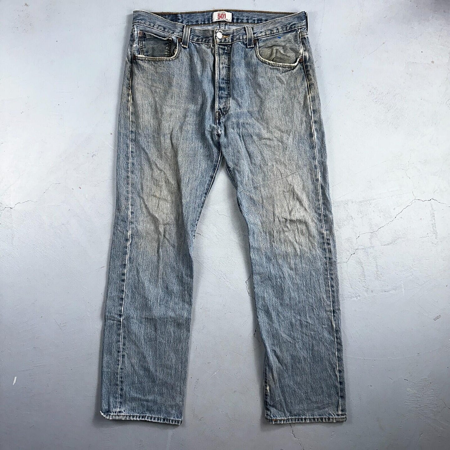 Levis 501 Vintage Y2K XX Straight Leg Jeans Blue Light Wash 36x34 Act 35x31