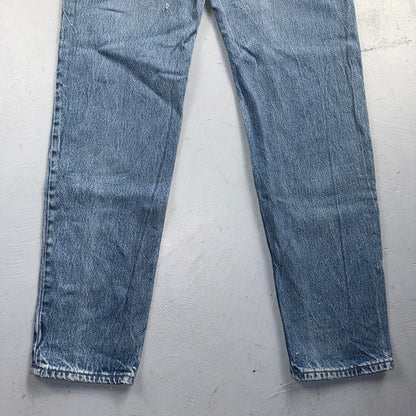 Levis 501 Vintage 80s USA XX Straight Leg Jeans Blue Med Wash Womens Act 29x32