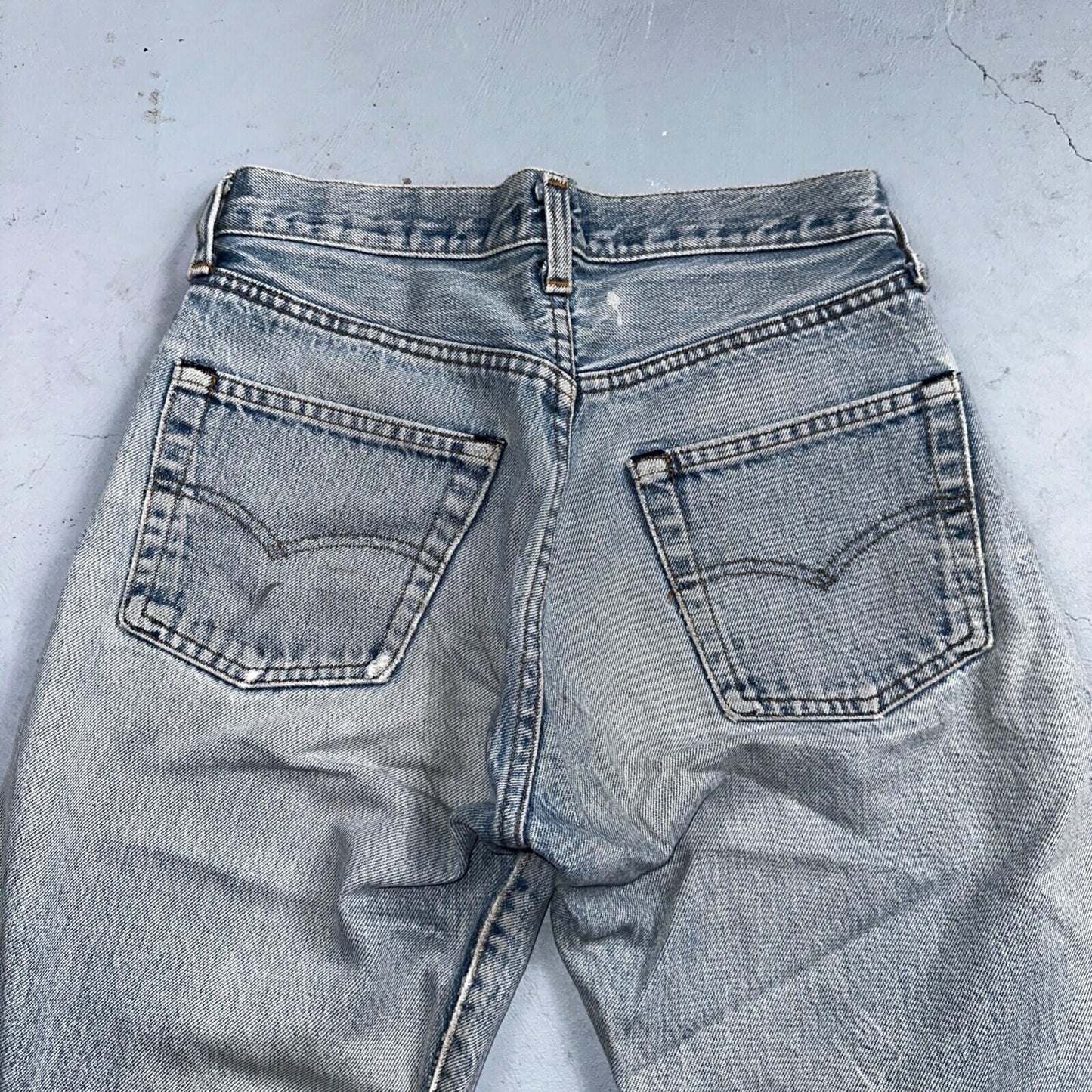Levis 501 Vintage 80s Redline Selvedge USA XX Jeans Light Wash 28x36 Act 26x31