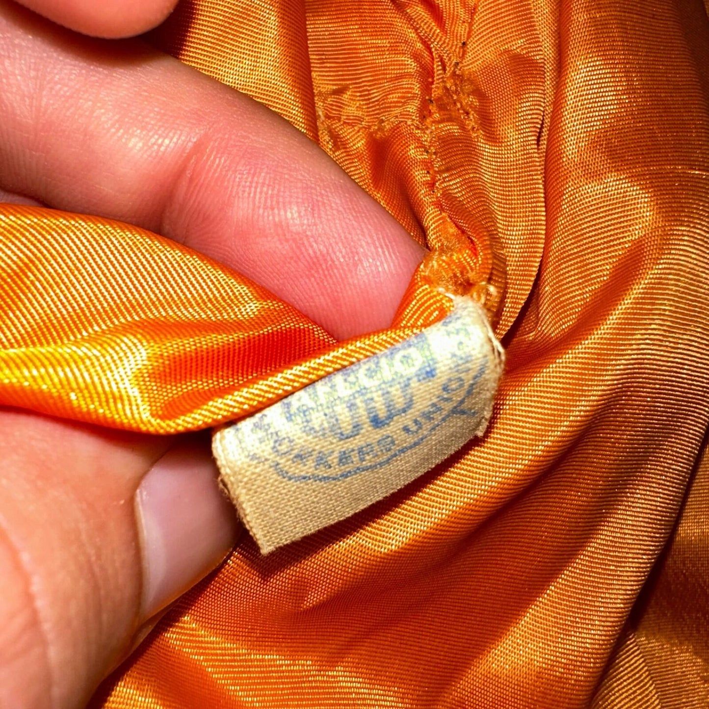 Vintage Lassie Junior Orange Wool Coat Mod 60s Button Up Retro Rockabilly S