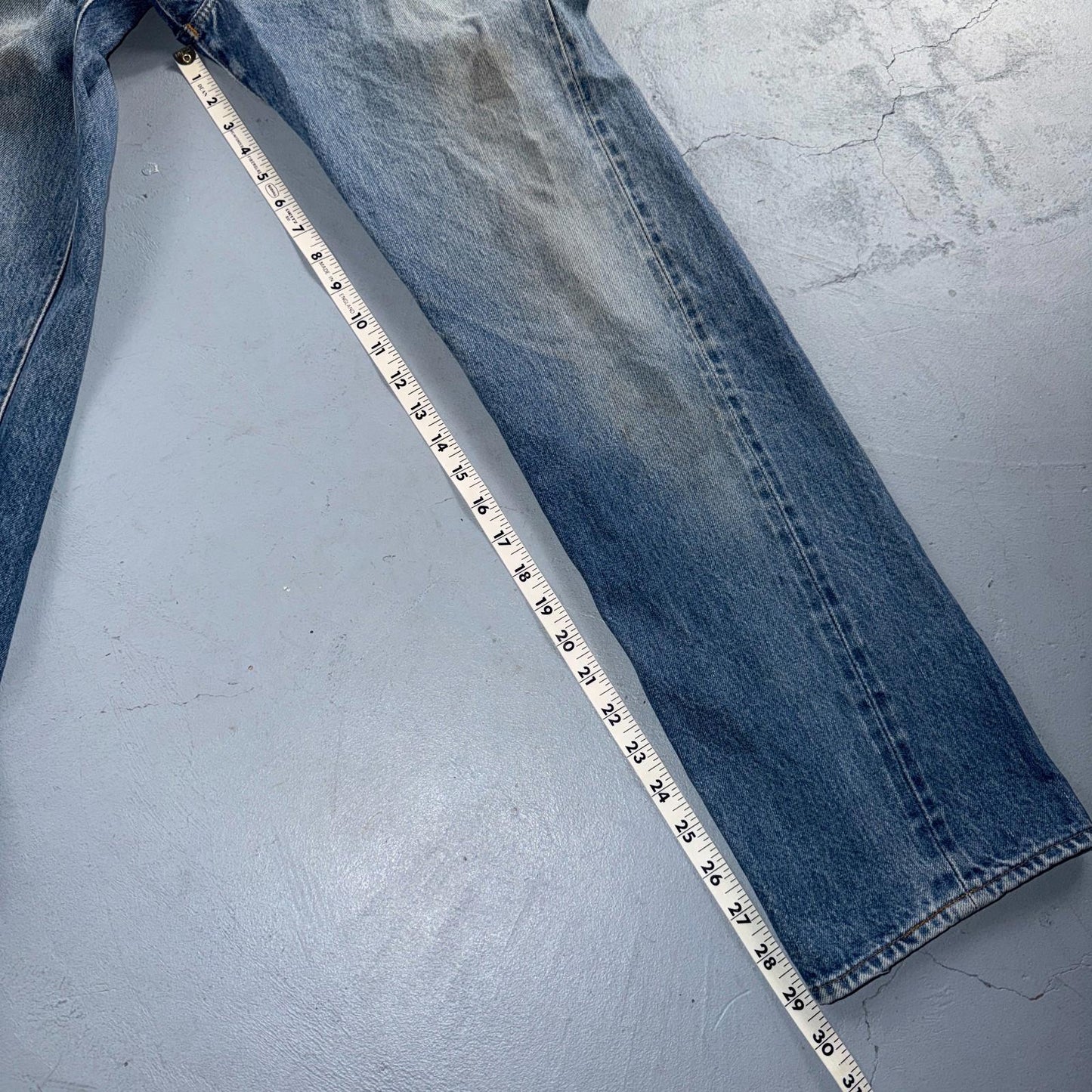 Levis 501 Vintage 80s Redline Selvedge USA XX Jeans Light Wash 30x34 Act 28x29