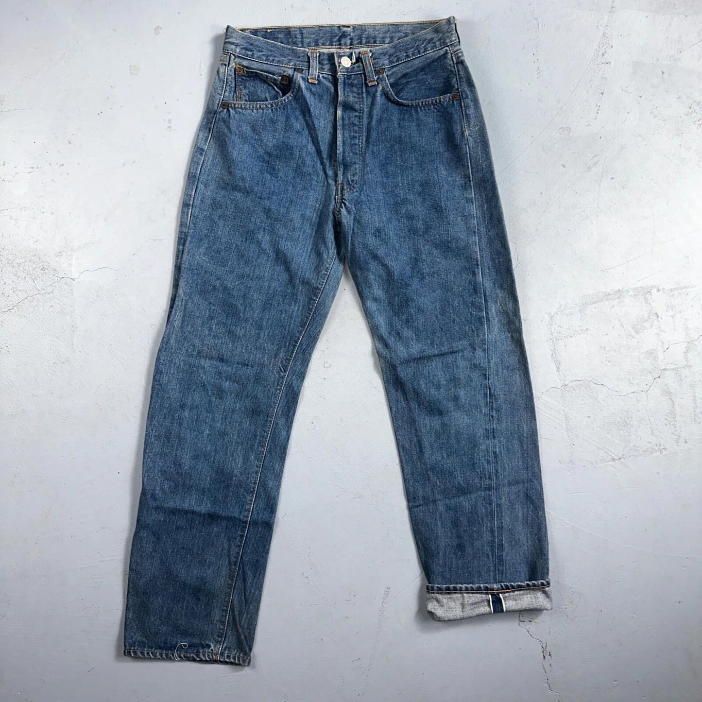 Levis 501 Vintage 70s SS Redline Selvedge USA XX Jeans Med Wash 30x31 Act 28x27
