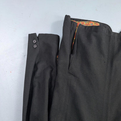 1950s 1960s VTG Mens Suit 36R Jacket Coat Black Union Wool Rockabilly Blazer