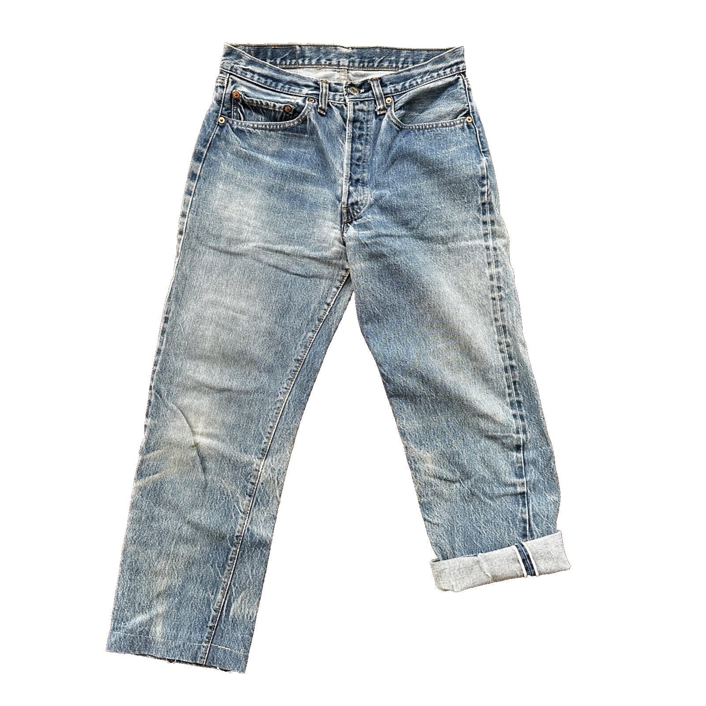 Levis Vintage 80s Redline Selvedge USA 501 XX Jeans 66 70s 32x34 Act 29x25