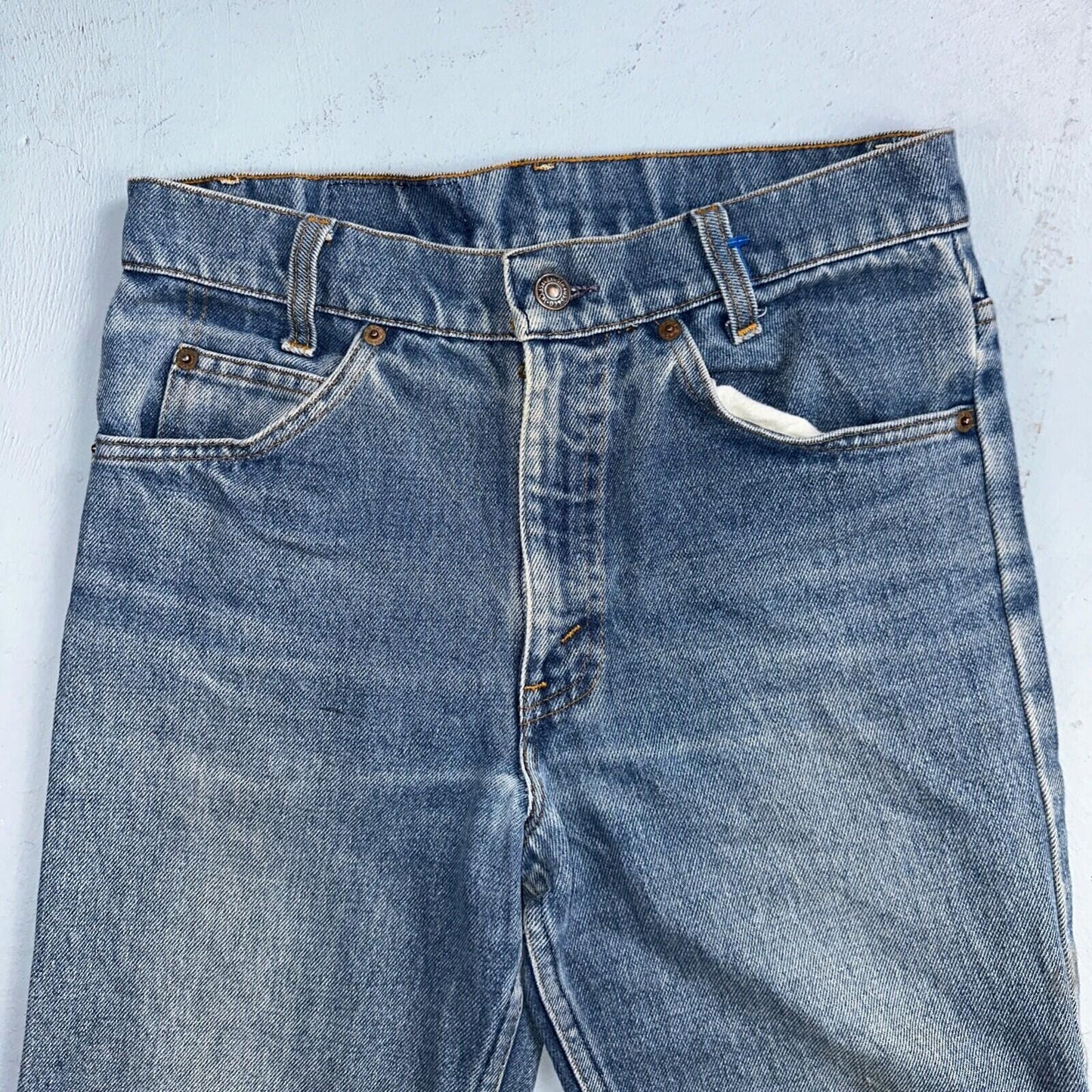 Levis 716 Vintage 80s USA Orange Tab Bootcut Flare Blue Bell Bottom Jeans 29x27