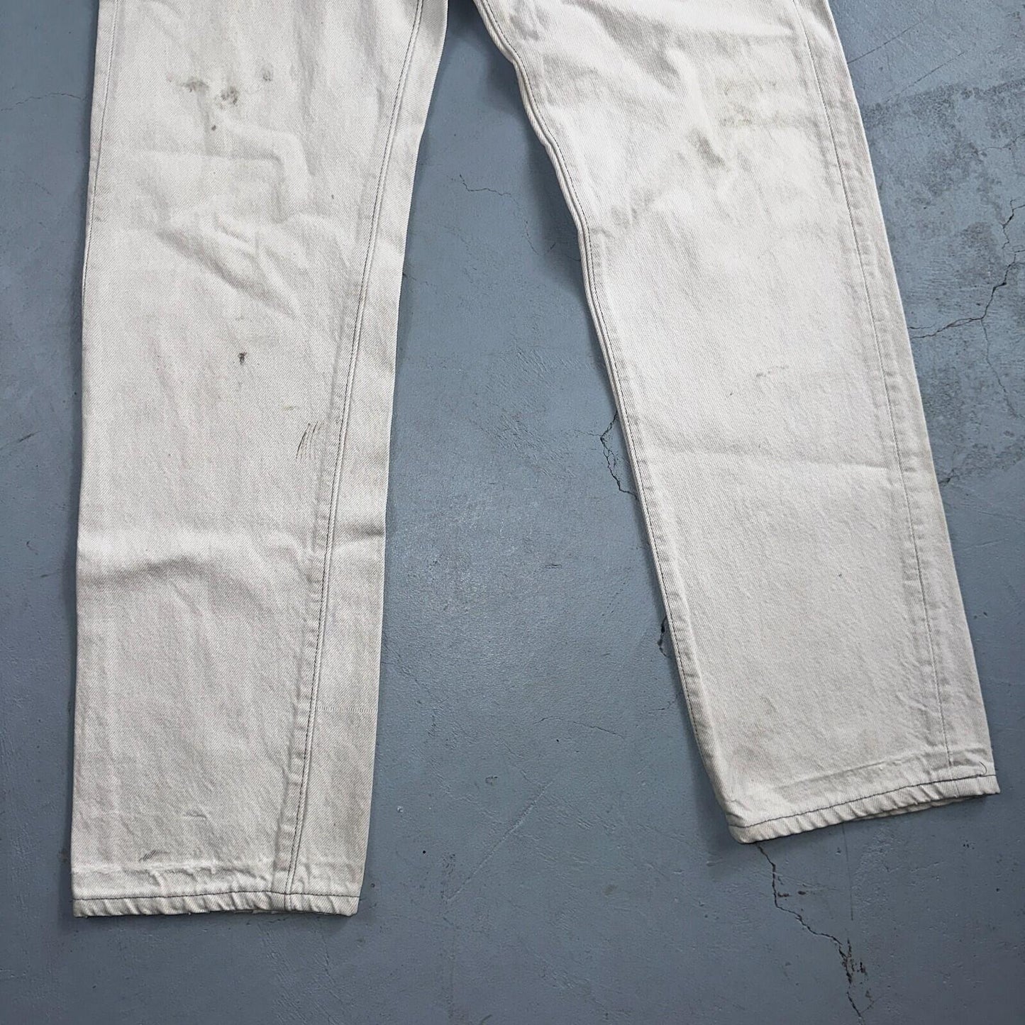 Levis 501 Vintage 80s USA XX Straight Leg Jeans White Med Wash 29x30 Act 28x29