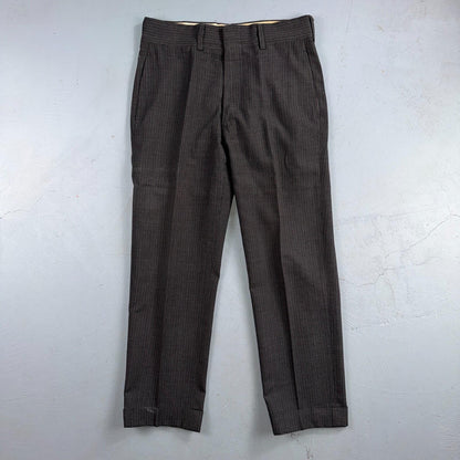 1960s 1950s VTG Mens 2 PC Suit 38 Jacket Coat Pants Gray Union Wool Rockabilly