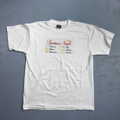 Grandmas Angels 90s VTG T Shirt Wild Sick Death Jesus Heaven Pray RIP Single Rap