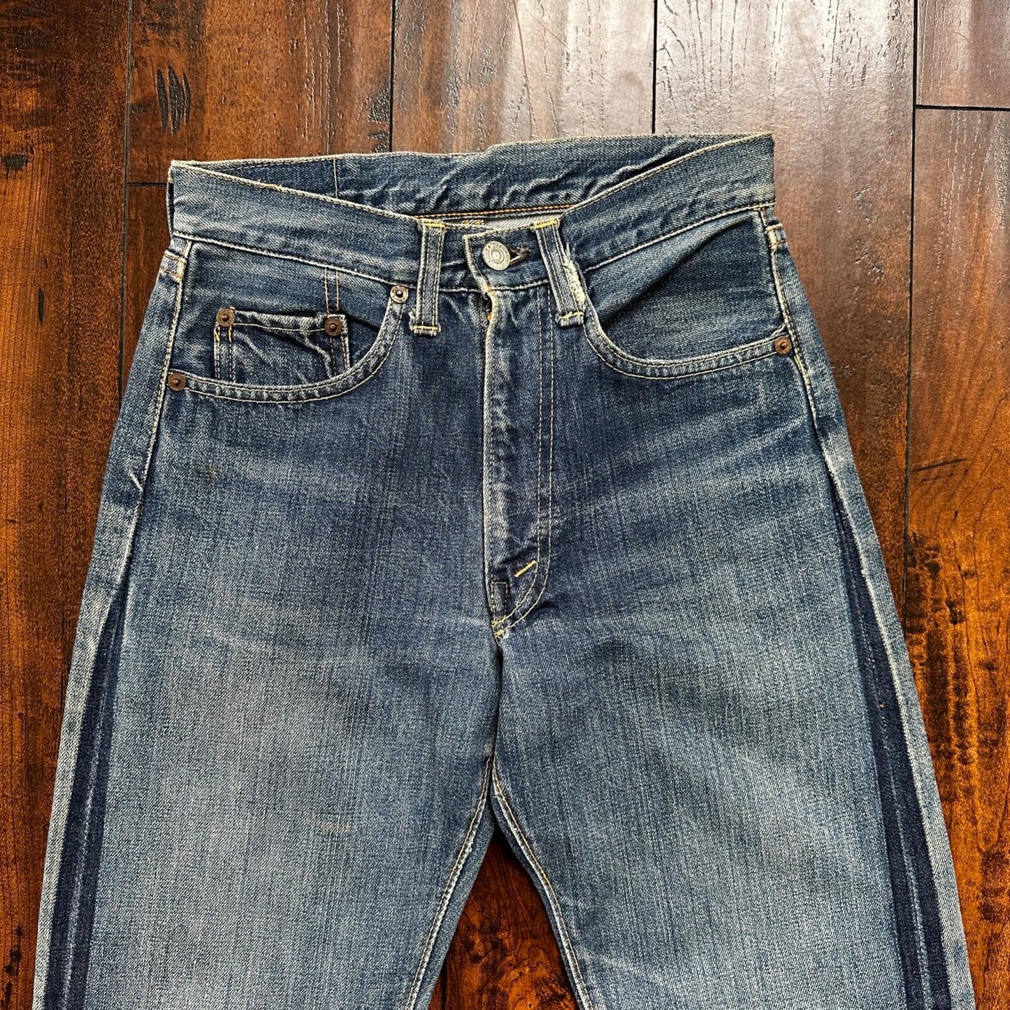 Vintage LEVIS 501XX Jeans Big E 1960s Denim Redline Selvedge 25x29 USA 60s 505