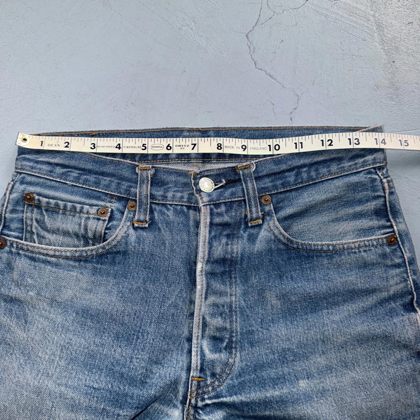 Levis 501 Vintage 80s Redline Selvedge USA XX Jeans Light Wash 30x31 Act 28x25