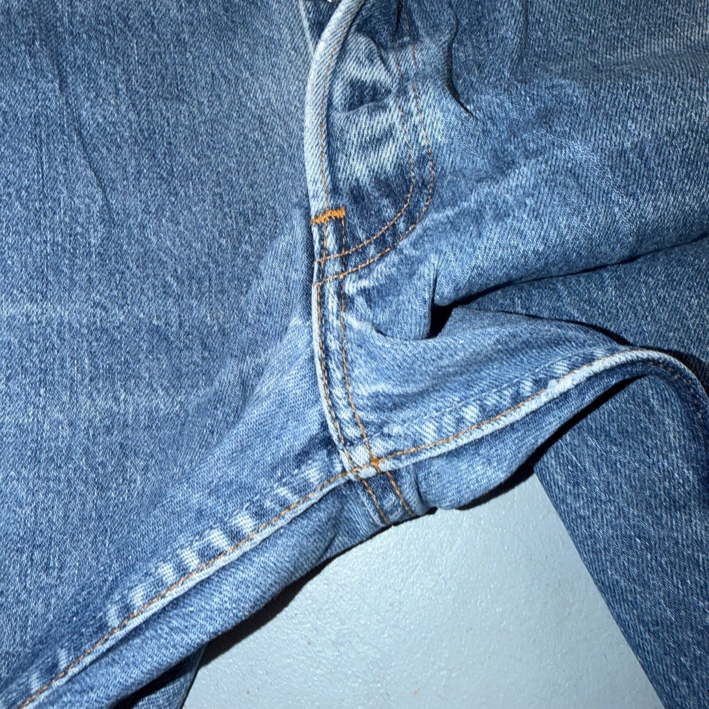 Levis 501 Vintage 90s USA XX Straight Leg Jeans Blue Light Wash 38x31 Act 36x27