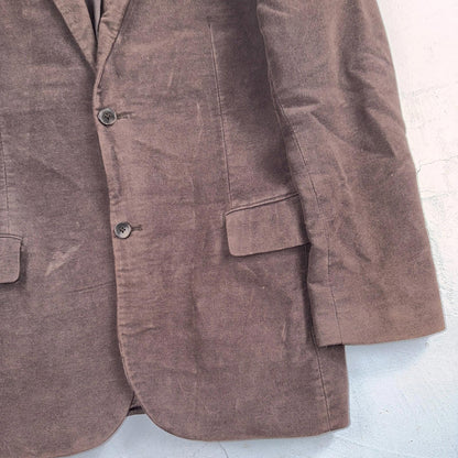 Gap Mens 42R Brown Tailored Velvet Single Breast Blazer Jacket VTG Style