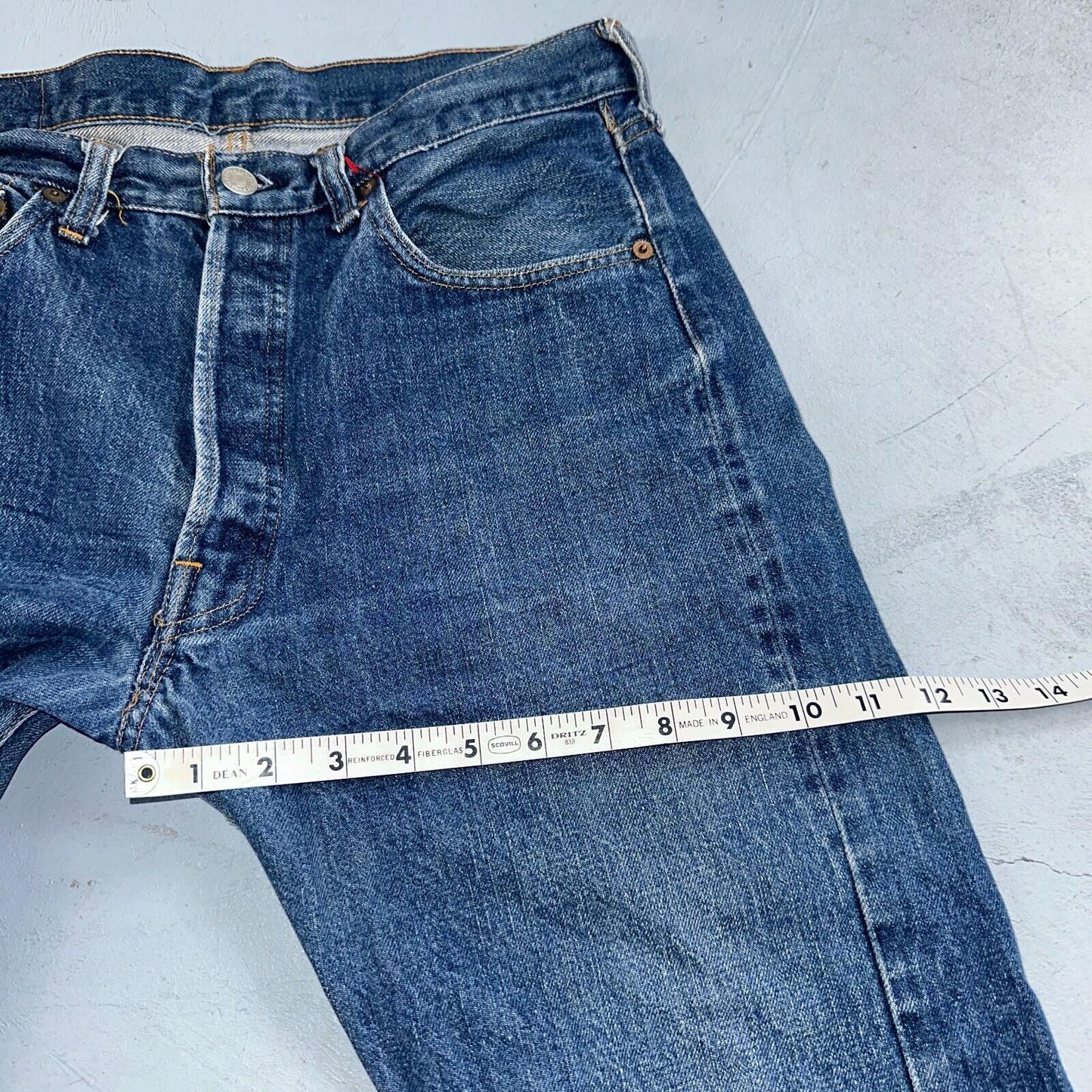 Levis 501 VTG 70s SS Redline Selvedge Jeans XX Med Wash 34x29 Act 31x25