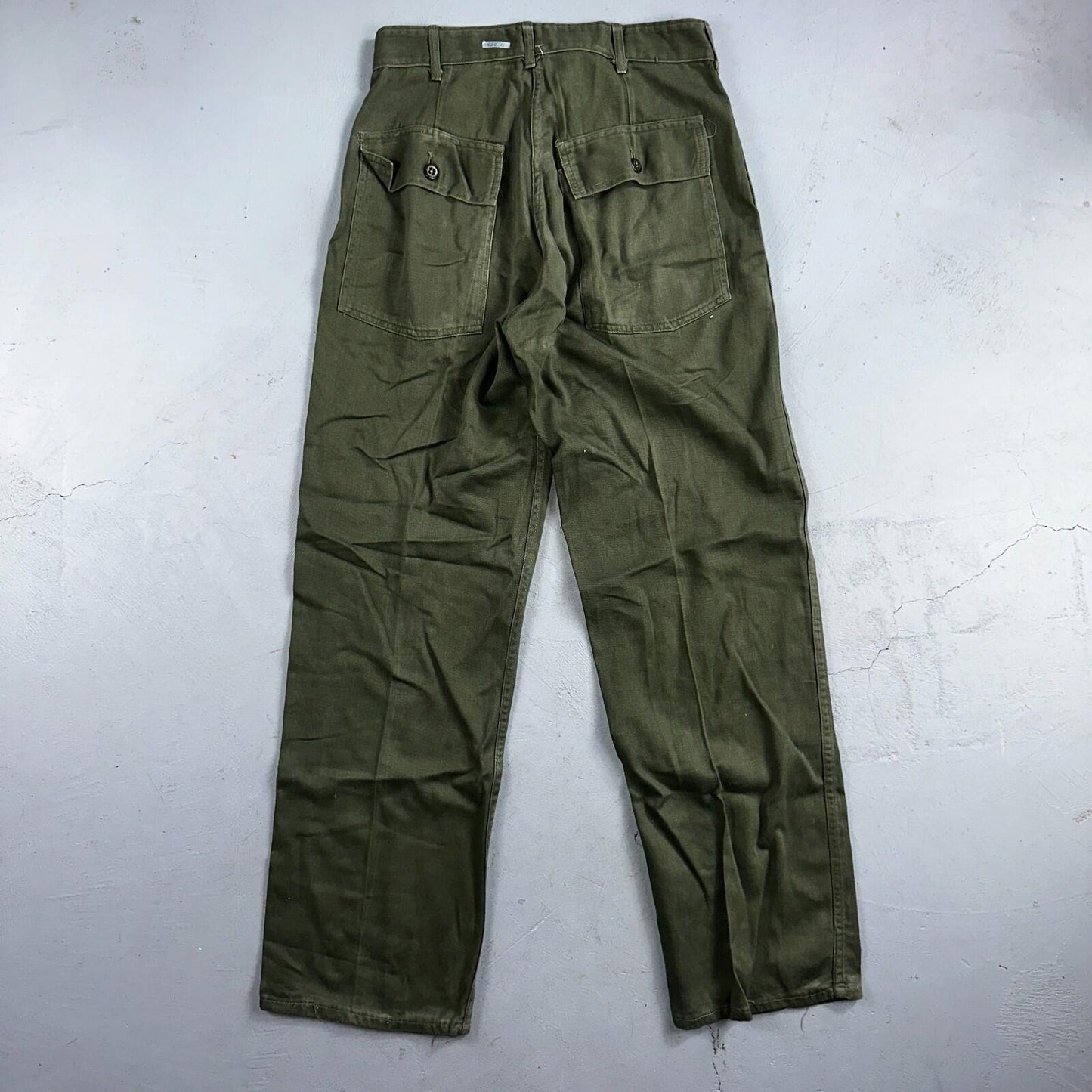 Vintage 1960s 70s Vietnam OG 107 Fatigue Pants 60s Zipper Fly Act 29x31