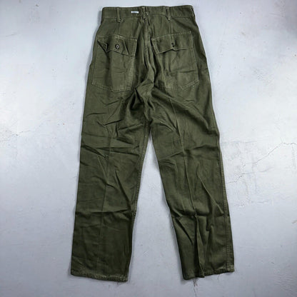 Vintage 1960s 70s Vietnam OG 107 Fatigue Pants 60s Zipper Fly Act 29x31