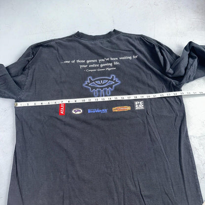 VTG Neverwinter Nights Faded Video Game Promo Shirt XL Atari Bioware WOTC Y2K 90