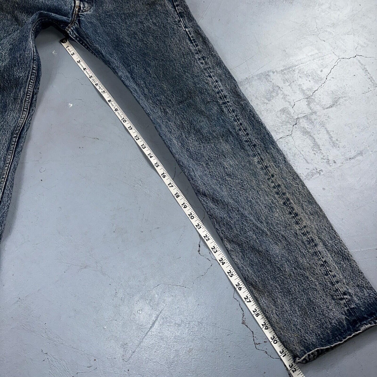 Levis 501 Vintage 90s USA XX Straight Leg Jeans Blue Med Wash 31x34 Act 29x32