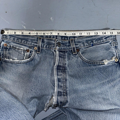 Levis 501 Vintage 90s Mexico Straight Leg Jeans 34x36 Y2K Light Wash Act 31x31