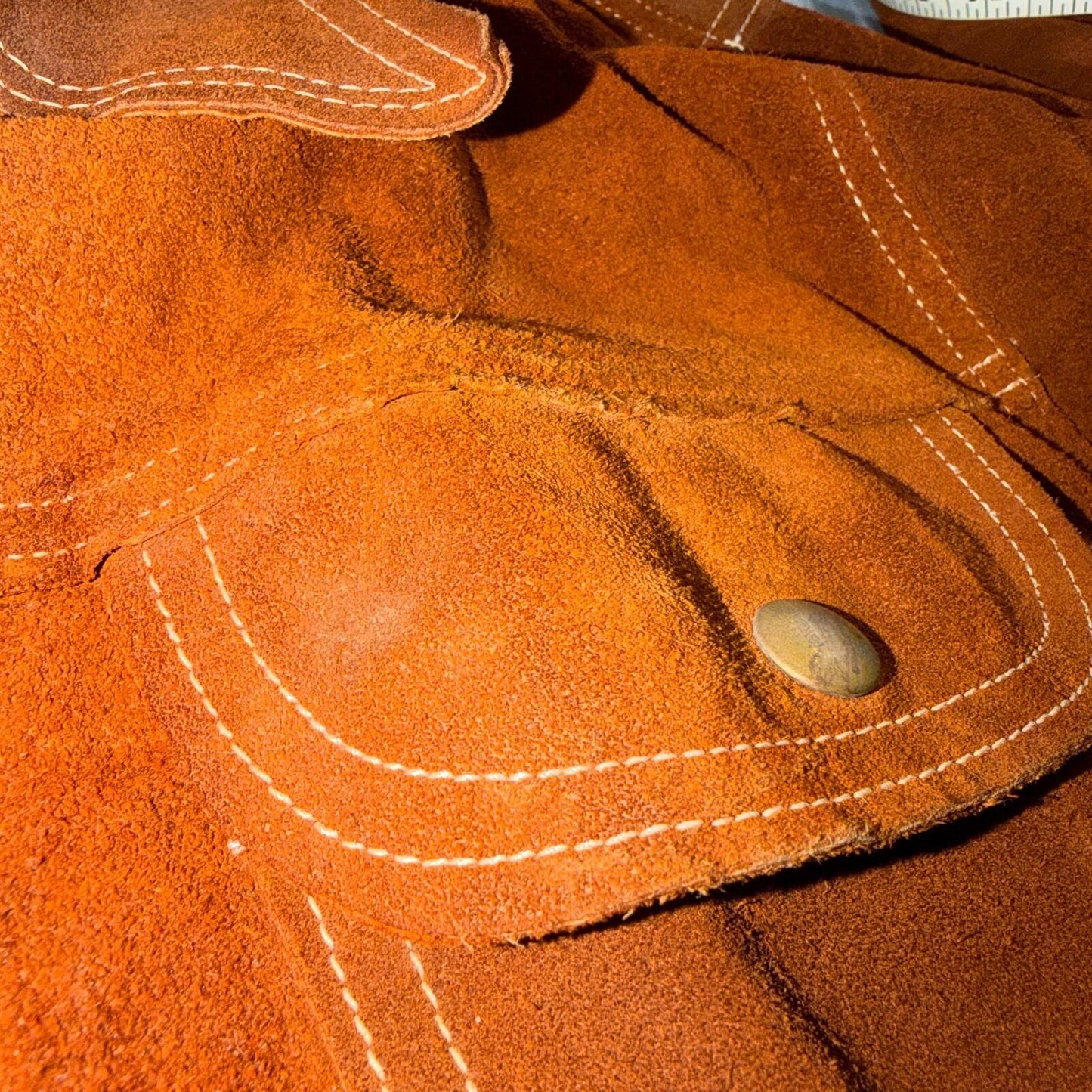Buckboard Vintage Suede Leather Western Jacket Snap Buttons Men’s Size 44