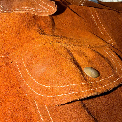 Buckboard Vintage Suede Leather Western Jacket Snap Buttons Men’s Size 44