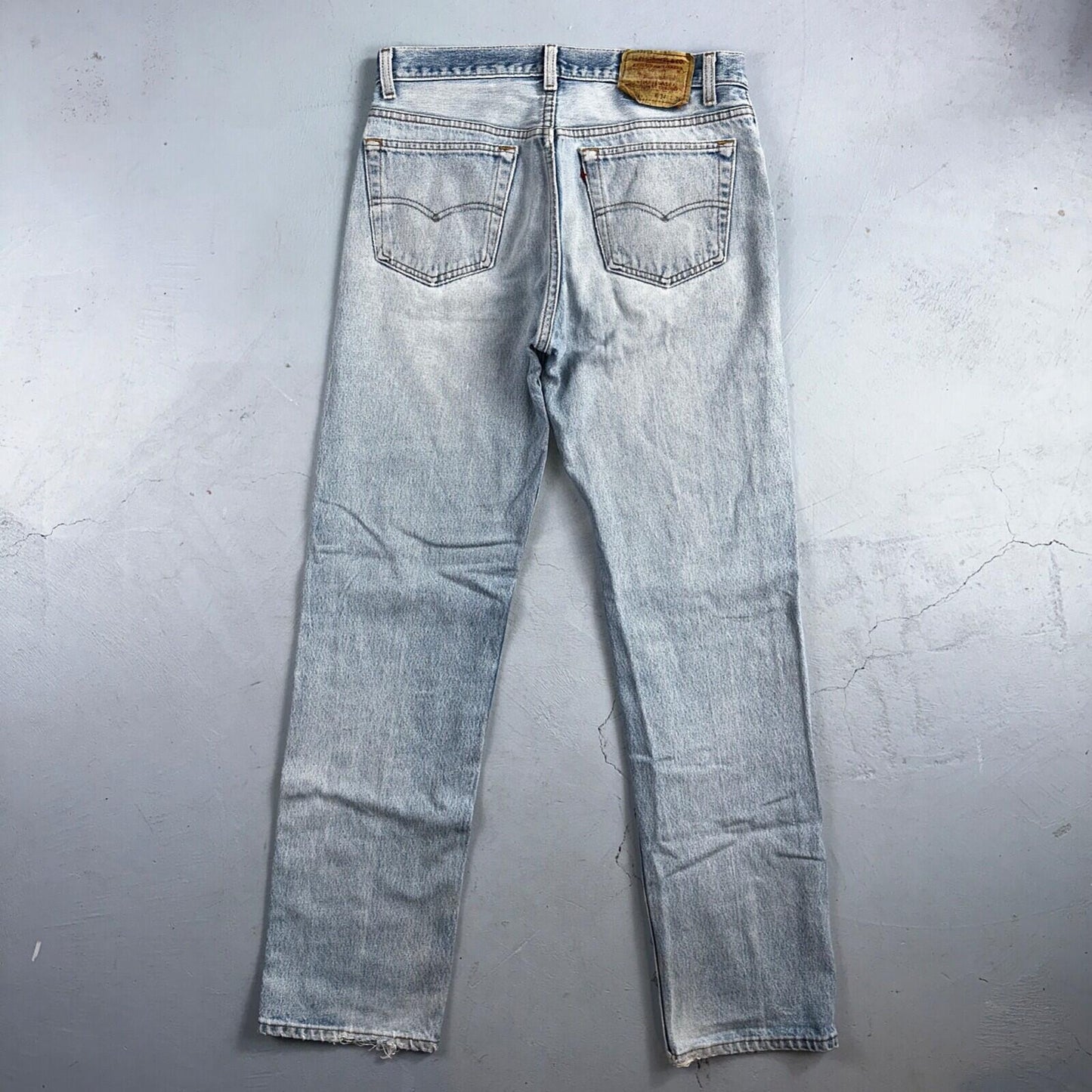 Levis 501 Vintage 90s USA XX Straight Leg Jeans Blue Light Wash 34x36 Act 32x32