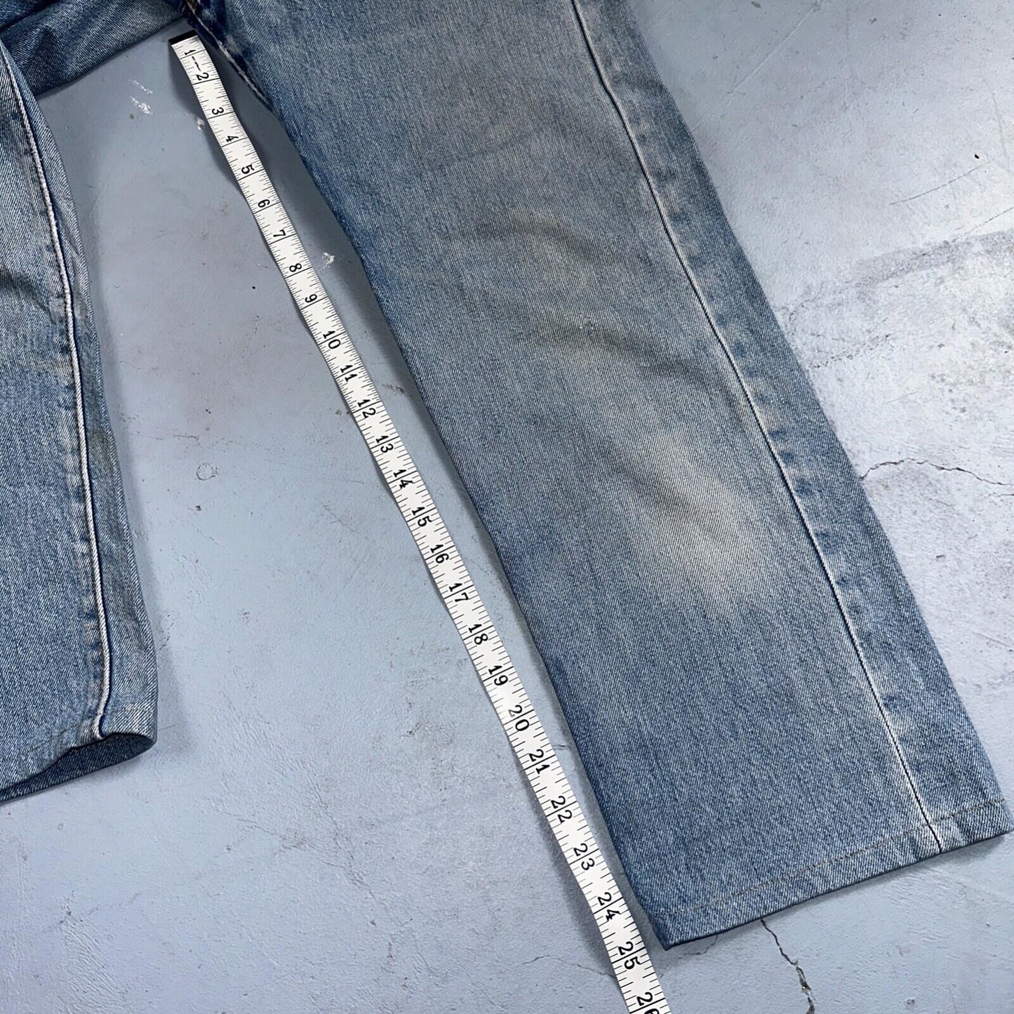 Levis 501 Vintage 80s Redline Selvedge USA XX Jeans Light Wash 30x36 Act 29x25