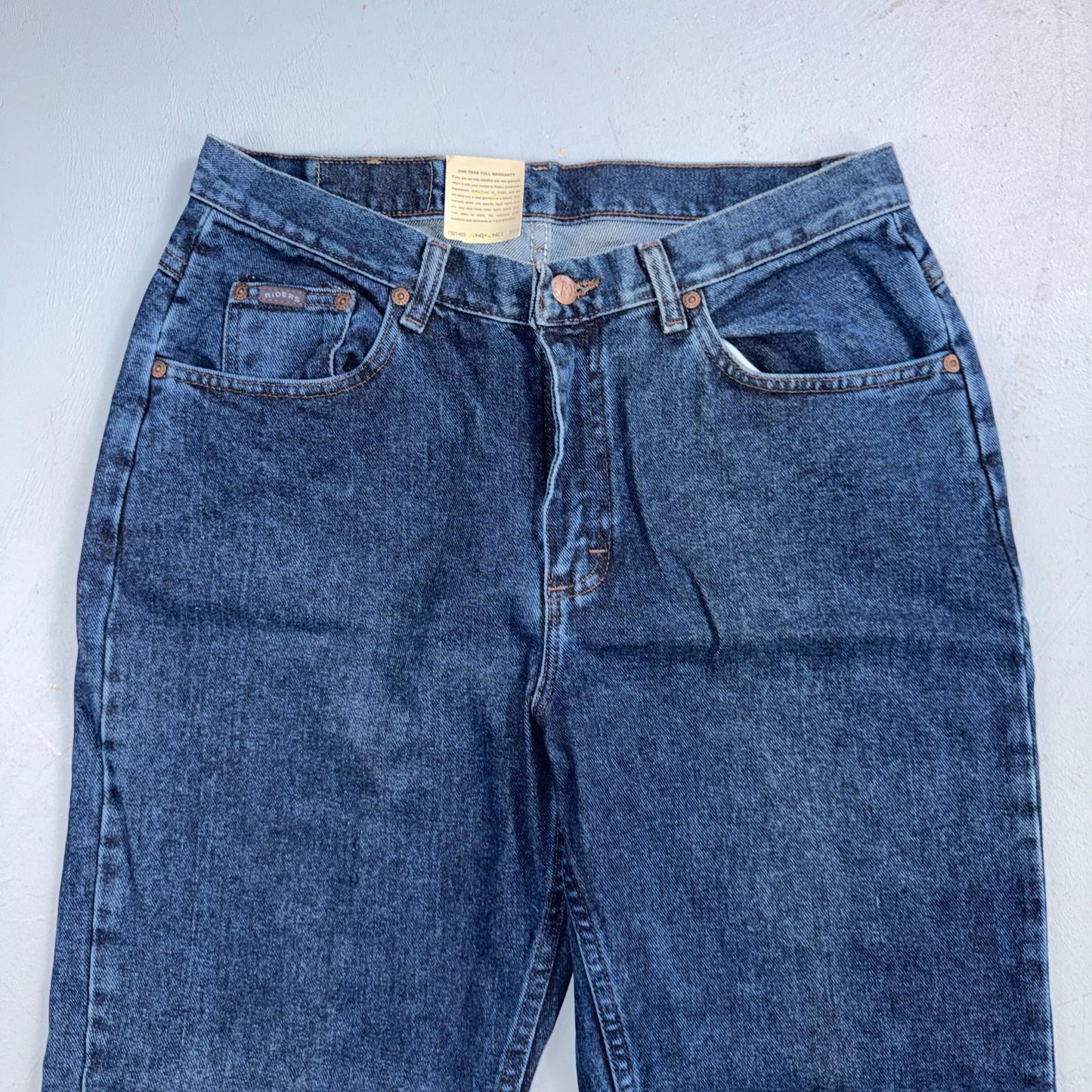 Lee Riders Eased Straight Leg Jeans Misses Size 12 Medium Dark Stone Wash NWT