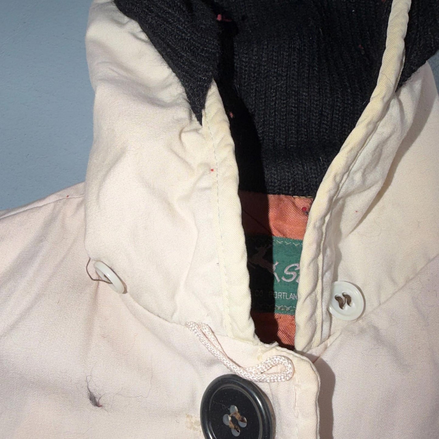 Vintage 50s White Stag Ski Jacket 1950s Rockabilly Stained Rare Puffer Quilt