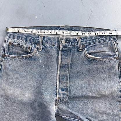 Levis 501 Vintage 80s USA XX Straight Leg Jeans Blue Light Wash 38x33 Act 34x29