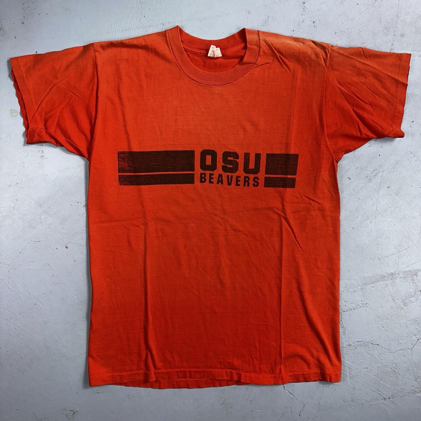 OSU Oregon State USA 70s 1970 VTG T Shirt USA Beavers RARE Single Stitch XL