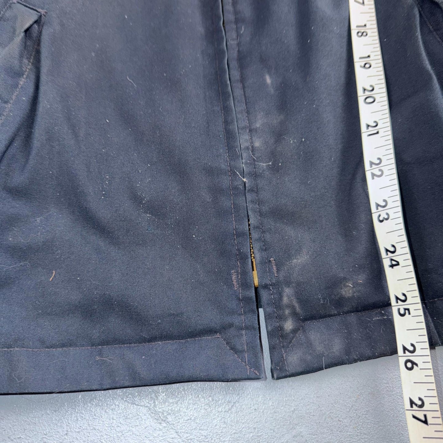 VTG Woolrich Harrington Bomber Jacket 40 Blue Fleece Lined Ricky Talon 60s 70s