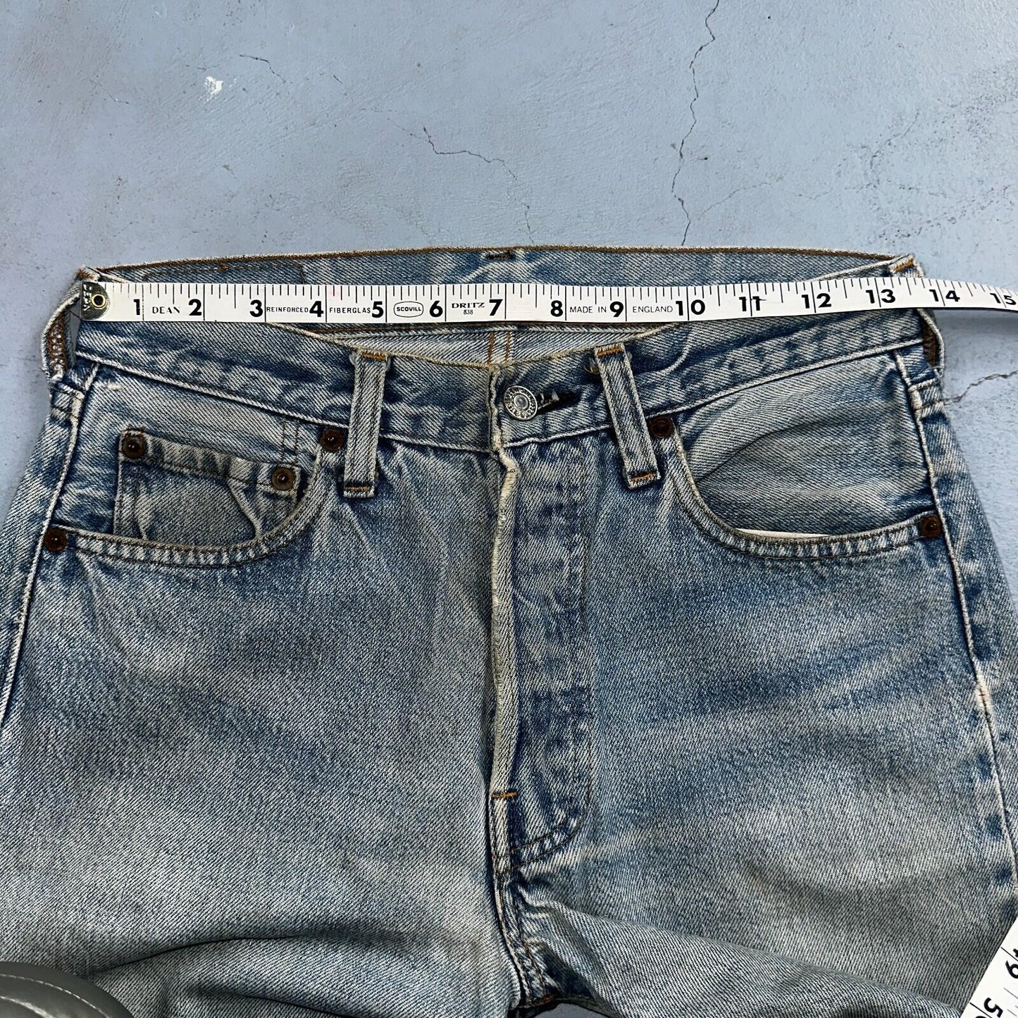 Levis 501 Vintage 80s Redline Selvedge USA XX Jeans Light Wash 29x34 Act 27x28