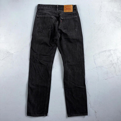 Levis 501 Vintage 90s Mexico Straight Leg Jeans 30x32 Y2K Dark Wash Act 27x30
