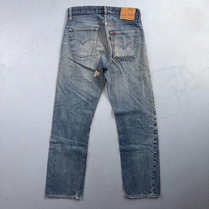 Levis 501 Vintage 70s SS Redline Selvedge USA XX Jeans Light Wash 31x33 Ac 30x29