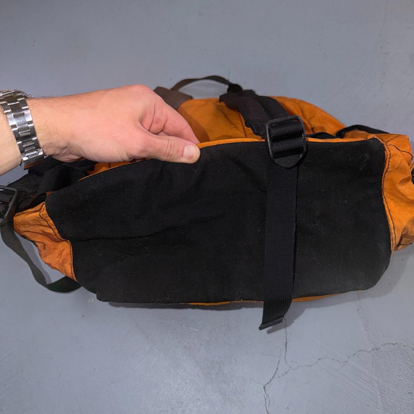Vintage L.L. Bean Continental Rucksack Orange Backpack Hiking Camping 90s Orca